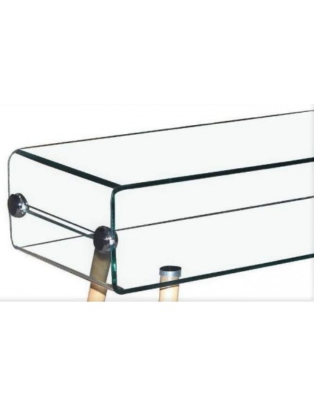 Console de vidro nomenclatura zoológica. 120x40, madeira faia