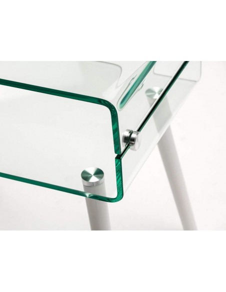 Console de vidro nomenclatura zoológica. 120x40, madeira faia