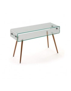 Consola De Cristal Roterdam 120x40, Madera Haya