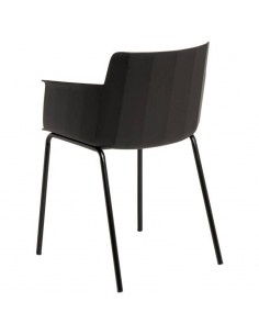 Silla con brazos DOLLY en polipropileno negro y patas de... 2