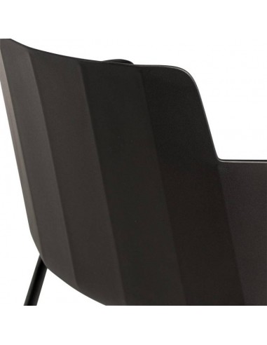 Silla con brazos DOLLY en polipropileno negro y...
