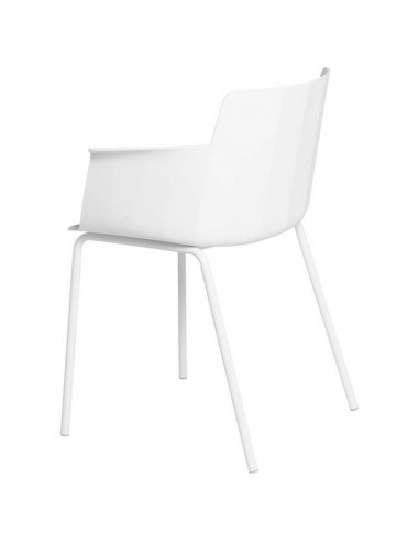 Silla con brazos DOLLY en polipropileno blanco...