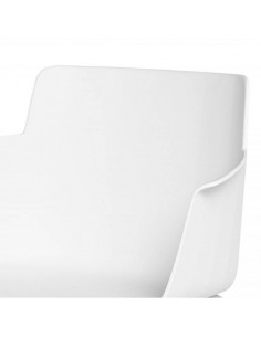 Silla con brazos DOLLY en polipropileno blanco y patas de... 2