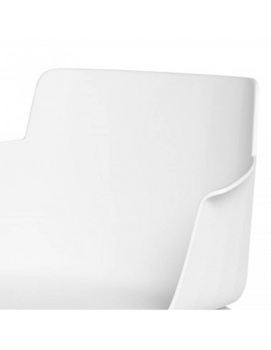 Silla con brazos DOLLY en polipropileno blanco...