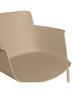 Cadeira DOLLY com braços em polipropileno beige e pes em... 2