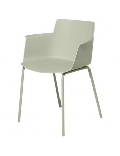 Silla con brazos DOLLY en polipropileno menta y patas de...