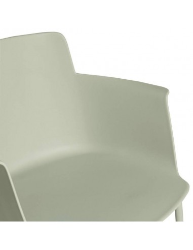 Silla con brazos DOLLY en polipropileno menta y...