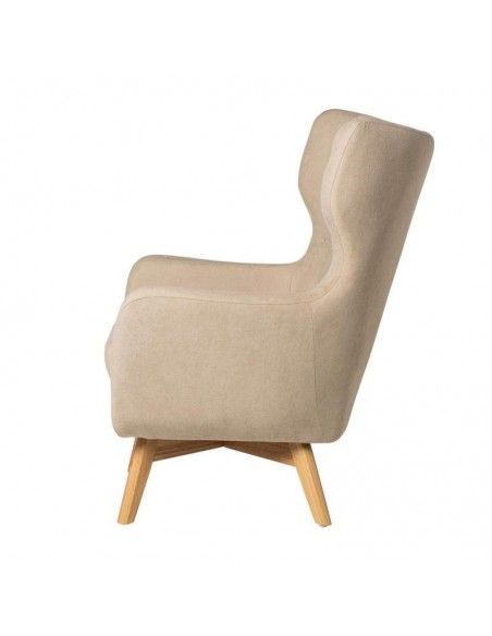 POLTRONA DE DESIGN NORDICO LISBOA, tecido, madeira