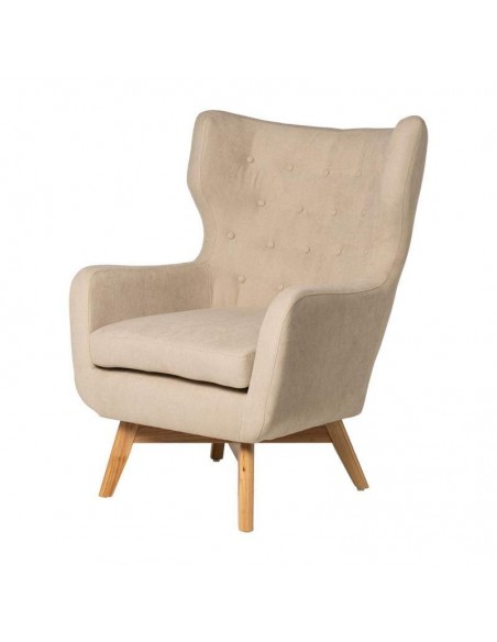 POLTRONA DE DESIGN NORDICO LISBOA, tecido, madeira