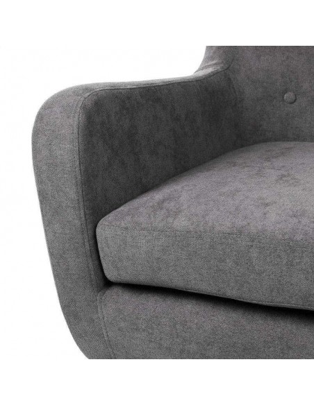 POLTRONA DE DESIGN NORDICO LISBOA, tecido, madeira