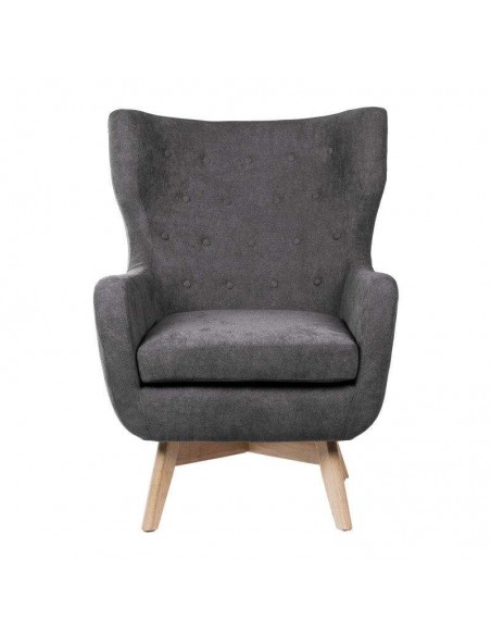 BUTACA DE DISEÑO NORDICO LISBOA, tela, madera