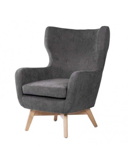 POLTRONA DE DESIGN NORDICO LISBOA, tecido, madeira