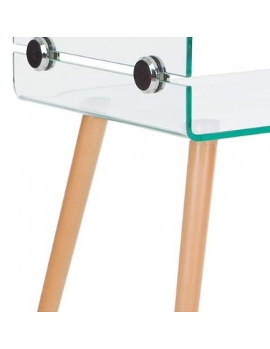 Mesa de vidro nomenclatura zoológica. 55x40, faia natural