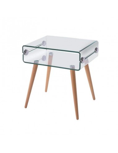 Mesa de vidro nomenclatura zoológica. 55x40, faia natural