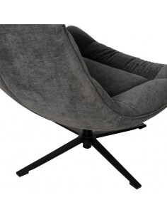 Butaca giratoria 360º PARMA, asiento amplio en tejido... 2