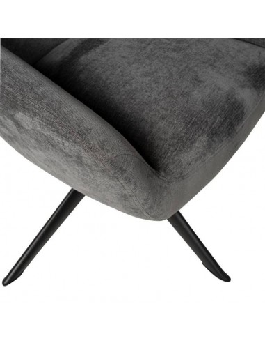 Poltrona giratória BOLONIA 360º, tecido cinza...