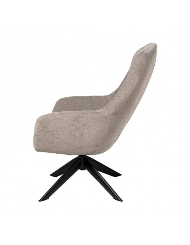 Poltrona giratória BOLONIA 360º, tecido cinza...