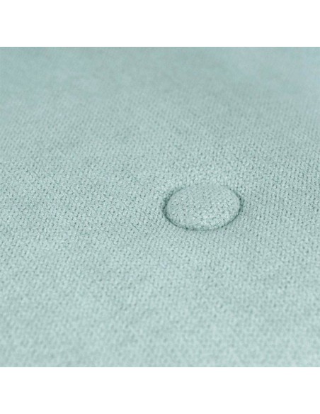 Reposapies DUBLIN tapizado en menta con patas de madera