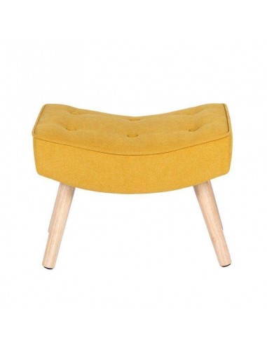 Reposapies DUBLIN tapizado en mostaza con patas...