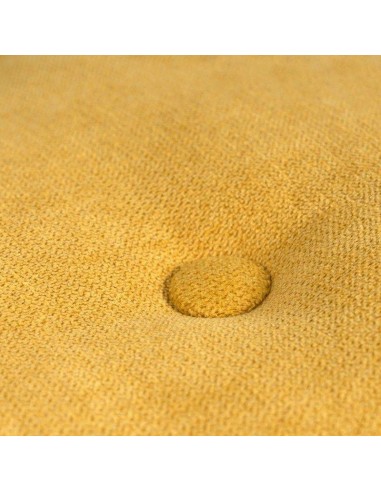 Apoio de pés DUBLIN estofado em amarelo com pés...