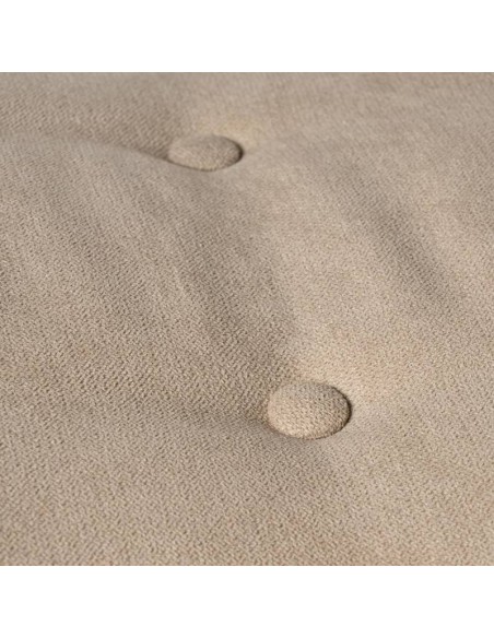 Reposapies DUBLIN tapizado en beige con patas de madera