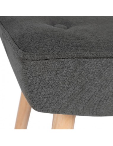 Reposapies DUBLIN tapizado en gris oscuro con...