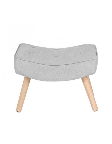 Apoio de pés DUBLIN estofado em cinza claro com...