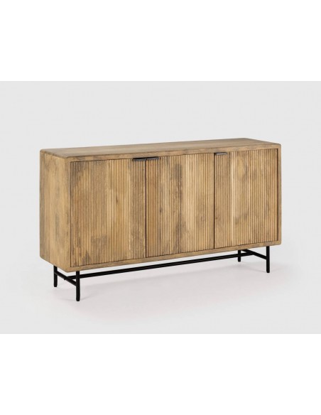 APARADOR Étnico MUNDRA 150 x 40, MADERA de MANGO y METAL negro