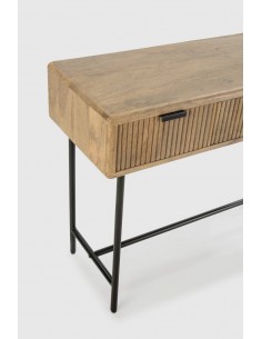 CONSOLA étnica MUNDRA 100 x 38, MADERA de MANGO y METAL... 2