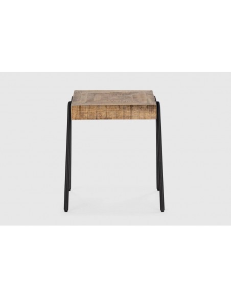 MESA DE RINCON INDRA 50 x 45, MADERA MANGO, pies DE METAL.