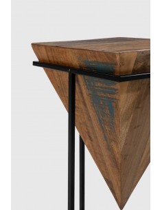 MESA DE RINCON AVATAR 68 x 42, MADERA natural y METAL. 2