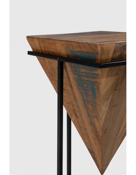 MESA DE CANTO AVATAR 68 x 42. MADEIRA natural e METAL.