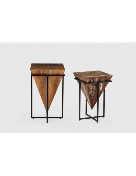 MESA DE CANTO AVATAR 56 x 36. MADEIRA e METAL.