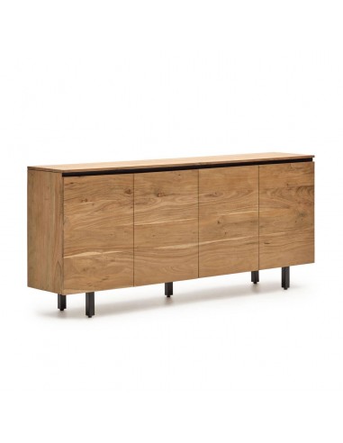 Aparador Uxue 4 puertas 200 x 40. Madera de acacia acabado natural.