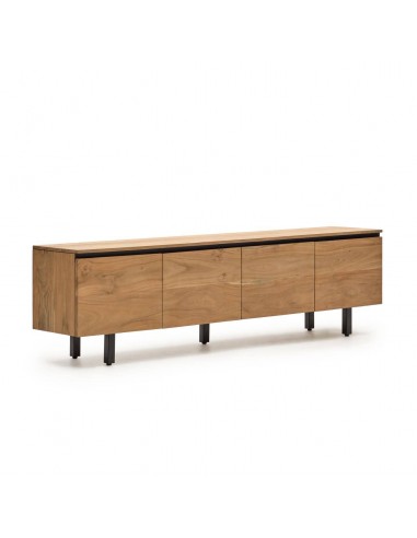 Mueble TV 200 x 58 Uxue 4 puertas. Madera de acacia acabado natural