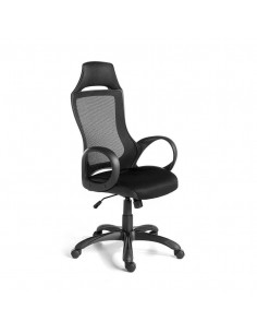 Silla de oficina Angel Cerdá 4074, giratoria, malla negra...