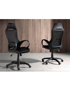 Silla de oficina Angel Cerdá 4074, giratoria, malla negra... 2