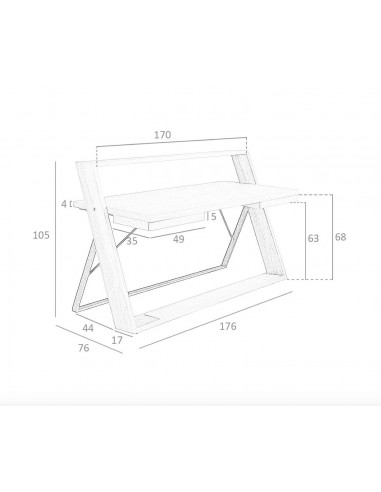 Angel Cerdá escritorio de oficina ZEUS 160 x...