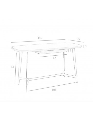 Angel Cerdá escritorio Alfa 140 x 72. Madera...