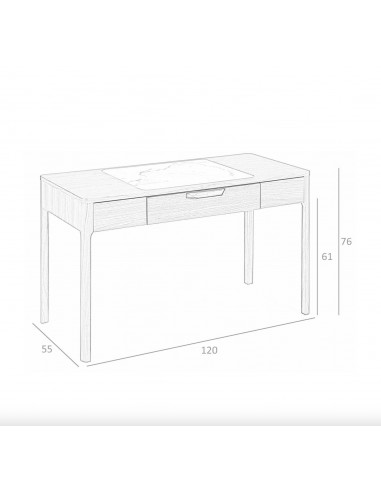 Secretária Ángel Cerdá AZCAR 120 x 55. Madeira...