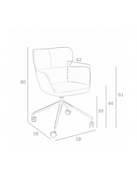 Ángel Cerdá sillón de oficina giratoria GREF. Piel sintética azul