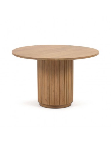 Mesa redonda Licia 120. Madera de mango natural