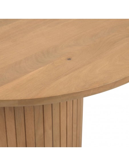 Mesa redonda Licia 120. Madera de mango natural