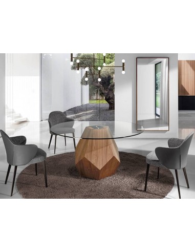 Angel Cerdá, mesa redonda PENTA 150. Vidro e...