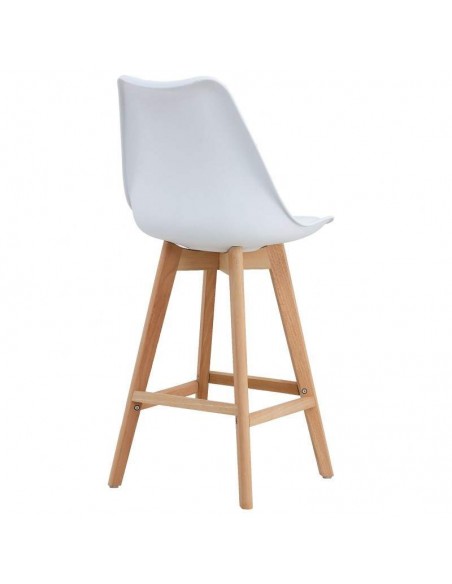 Taburete de cocina escandinavo 72, haya, plastico