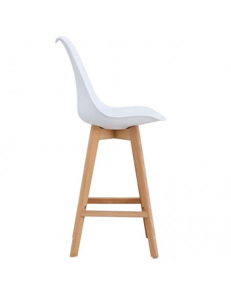 Taburete de cocina escandinavo 72, haya, plastico
