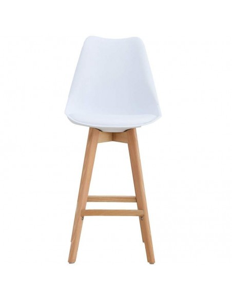 Taburete de cocina escandinavo 72, haya, plastico