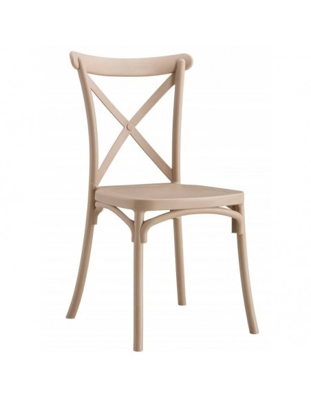Silla exterior CRUCIS, apilable, tratamiento anti UV, polipropileno