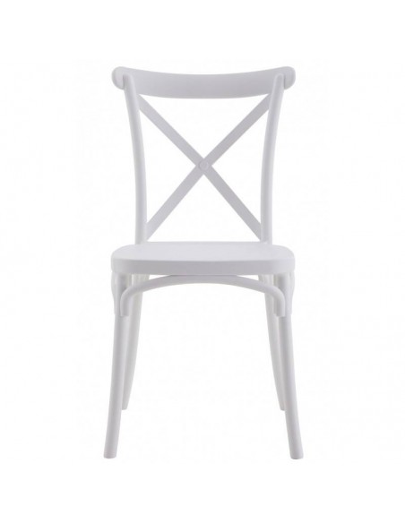Silla exterior CRUCIS, apilable, tratamiento anti UV, polipropileno