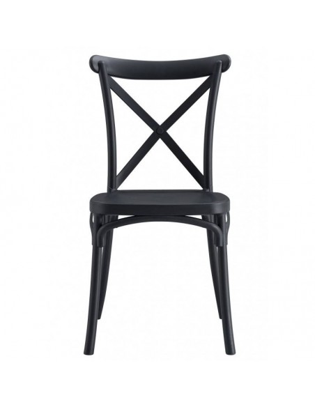 Silla exterior CRUCIS, apilable, tratamiento anti UV, polipropileno